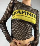 Winter Sexy Black Patch Fishnet Hollow Out See Through Copped