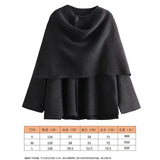 Winter New Women Equipped With Scarf Long-Sleeved Blended Coat Loose Temperament