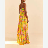 Women's New Fashion Print Sexy Hanging Neck Sleeveless Breast Loose