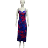 Popular Style Of Women's Wear In The Summer Of 2023 Is A Sexy Printed Pile Of Necklaces And A Medium Dress With Bare Back.-Outfit