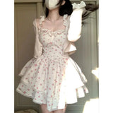 Pure Lusty French Slings Crumb Dress Summer Sweet Hot Baboon Princess Design Short Dress