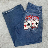 Hiphop New Spring Hip-Hop Style Straight Jeans With Loose Broad Legs-Outfit