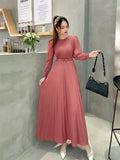 Net Color Elastic Waist Spliced Skirt-Outfit