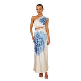 Sexy Dress Holiday Dress Pure Color Print With Skirt Dress Summer Women's Sense Women's