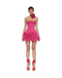 Corset Top And 3d Flower Micro Skirt Set-Outfit