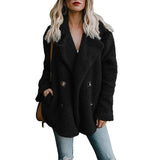 Autumn Winter Warm Women's Faux Fur Jacket plush Coat artificial fluffy fleece optional Plus Size S-5XL Jacket Female