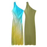 New Summer Dress With Sloping Shoulders And Bare Back-Outfit