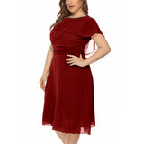 New Chiffon Dress Women's Sexy Shoulder Wedding Dress-Outfit