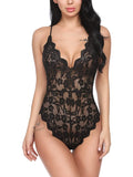 New Lady Passion Lingerie Lace Hanging Neck Tights Deep V Sexy Lace