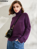 autumn Winter casual cashmere oversize thick Sweater pullovers Women 2021 loose Turtleneck women's sweaters