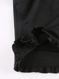 Frill Trim Button Down Corset Top-Outfit