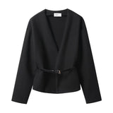 Homemade New Women's Oceanic Hygid With Belt Soft Coat