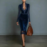 Women's Long-Sleeved Button Suit Collar Interface Bag Small