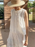 New French Holiday Style Embroidered Small Top Dress Half-Dress Women's Design