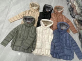 Autumn And Winter New Korean Version Loose And Light White Duck Velvet Hooded Coat Female Casual Pressure Rubber Down Jacket Coat-Outfit