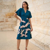 Women's Fashion Elegant Knitted Dress Sweater Dress Holiday Style Solid Color Bottom