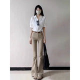Kicol Micro-Rare High-Rise Jeans Women Autumn New Niche Design With Horseshoe