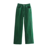 New Spring Style Is High-Waisted And Thin, Loose Straight Trousers, Casual Wide-Leg Pants 6147001-Outfit