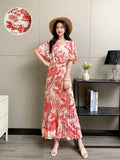 French Temperament, High Sensibility, Long Skirt, Sweet, Fragrant Wind, Aging Design, Thin Pink Dress-Outfit