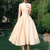 Temperament Dress Women 2025 Spring New Round-Neck Sleeveless High-Grade Color White Long