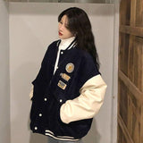 2022 spring and summer new jacket women's tide loose Korean version of the all-match baseball uniform jacket Harajuku style
