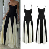 Low Breast Hanging Long Dress Spring 2025 Splicing Party Sexy
