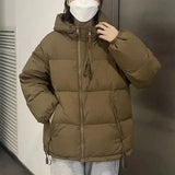 Winter Turtleneck Parkas for Women Korean Style Hooded Thick Warm Jacket Woman Solid Zipper Up Puffer Outwear