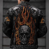 Trend 3D Digital Pattern Printing Fashion High Street Denim Jacket Men And