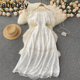 White Fashion Clothing Casual Summer Elegant Female Dress Clothes Dresses for women Sexy Maxi Long Beach Sundress