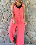 Fashion Casual Button Backs And Pants Women's