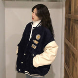2022 spring and summer new jacket women's tide loose Korean version of the all-match baseball uniform jacket Harajuku