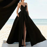 2025 New Women's Wish Sexy V-Neck Dress Suspension Evening