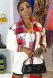 Winter Casual Plaid Print With Lambswool Long Sleeve