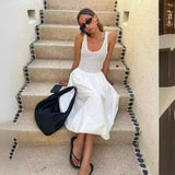 Mesh Vest Sweet Splicing Fake Two-Piece Self-Sightament Dress 2025 Summer