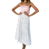 Toloer Into The Fashion Polka Point 2024 Sweet Pocket Pleated Skirt Length Skirt-Outfit
