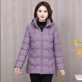 Winter Down Cotton-Padded Jacket Female Long Warm Cotton-Padded Jacket 2024 New Korean Version Fashion Pure Color-Outfit