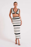 Two Sets Of Women's Knitted Slings Wrapped Breasts Skirt Dress Fashion