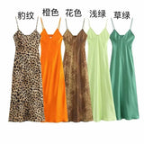 New Women's Wear Fashion Leisure Silk Satin Flute Suspender Skirt 2174330-Outfit