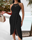 Women's New 2025 Spring And Summer Hip Hop Street Man Skirt Hanging Neck Sleeveless Irregular Dress Dress