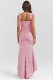 Lace Textured Strap Wrap Midi Dress-Outfit