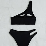 2022 New Sexy Split Solid Color Swimsuit