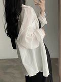 Lightweight Sheer Long Sleeve Blouse-Outfit