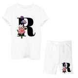 Suitst Shirt Short Sleeves Wide-Legged High-Waisted Shorts Two-Piece LOGO Printed Casual Suit For