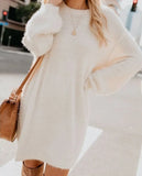 Plus Size Long Sweaters Plush Bat Sleeve Women Oversized Knitted Dress Chirstmas Sweater Dress Autumn Winter Jumper