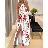 Toloer Women's Wear 2024 Diagonal Shoulder Dress Temperament Sleeveless Sexy High Waist Open Slit Autumn Winter