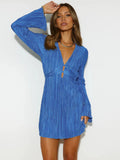 High-grade Flash Dress Summer Slim Fit Tied