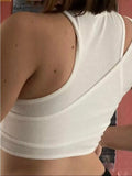 Ribbed Crop Tank Top Set-Outfit