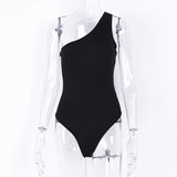 Toloer One-Shoulder Onesie Spring And Summer Dress Slim And Backless Sleeveless