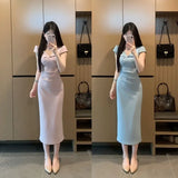 Roo Wind Temperament Kinesi Dress Design Feel Waist Display Body Ass Long