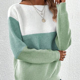 Round-Neck Casual Sweater Autumn And Winter New Women's Knitted Shirt Women's Long-Sleeved Bottom